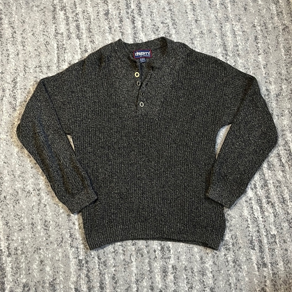 Large gray vintage Liberty Sweater by Exacta